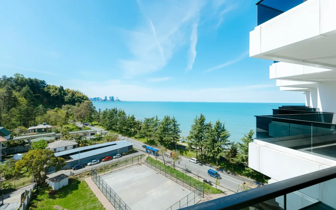 View of the Black Sea from an apartment terrace